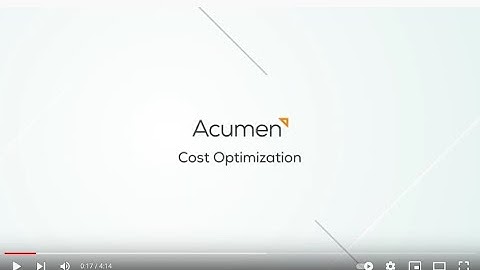 Acumen Cost Optimization