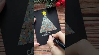Easy Christmas Card idea🎄 #shorts #nhuandaocalligraphy #christmascard #holidaywithshorts
