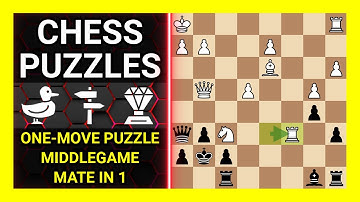 Chess Puzzles to Practice. Themes: One-move puzzle, Middlegame, Mate in 1. Learn Chess