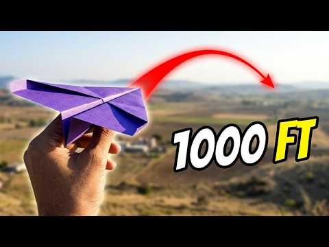 1000 feet! How to Make a Paper Airplane Easy - That Flies Far | Paper Plane