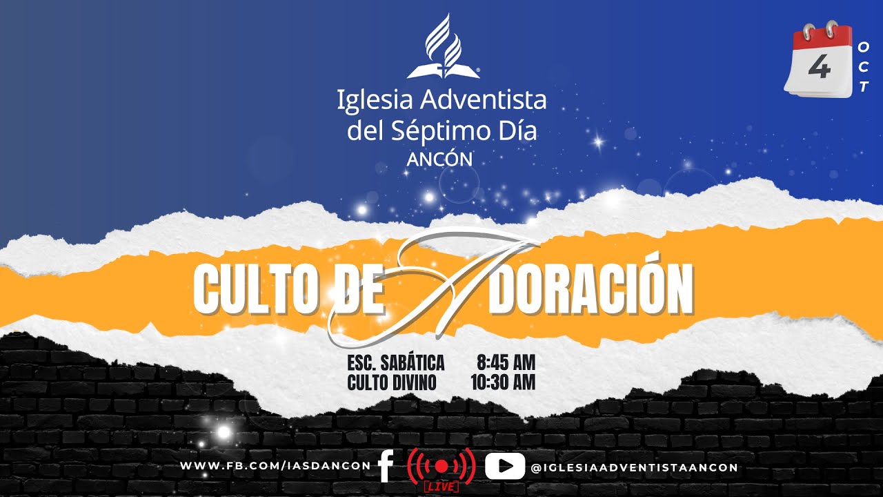 Culto de Adoración -EN VIVO- Sábado 4 de octubre de 2025 - YouTube