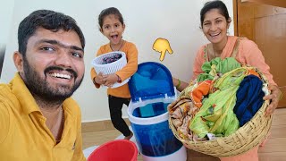 Kitne Kapde Dho sakti hai ?????  || portable mini washing machine review