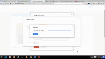 Adding an image to a text box within a google sites page