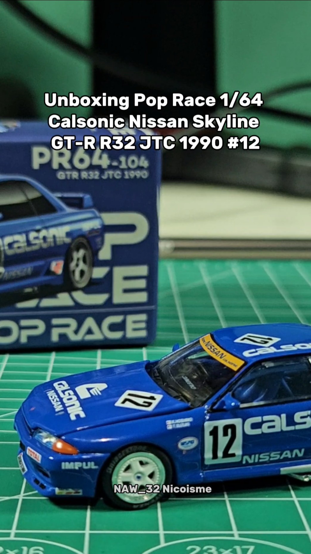 Pop Race 1/64 Calsonic Nissan Skyline GT-R R32 from the JTC