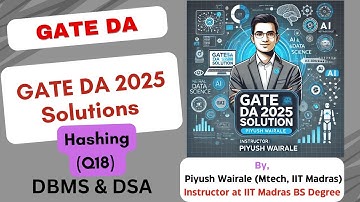 GATE DA 2025 Oplossingen | Datastructuren en algoritmen | GATE Data science PYQ #gateda #gatecse
