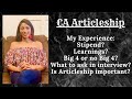 Articleship | Importance | Personal Experience | 6 pointers on how to pick a firm | Hindi | English