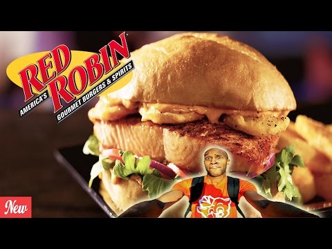 RED ROBIN'S (NEW) CITRUS HARISSA SALMON BURGER VLOG Presented By: Team Daym Fitness!!!