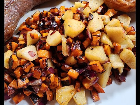 Sweet Potato Apple Hash #sweetpotato #sweetpotatorecipes