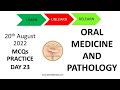 Oral pathology and medicine mcqs  daily dental mcqs day 23