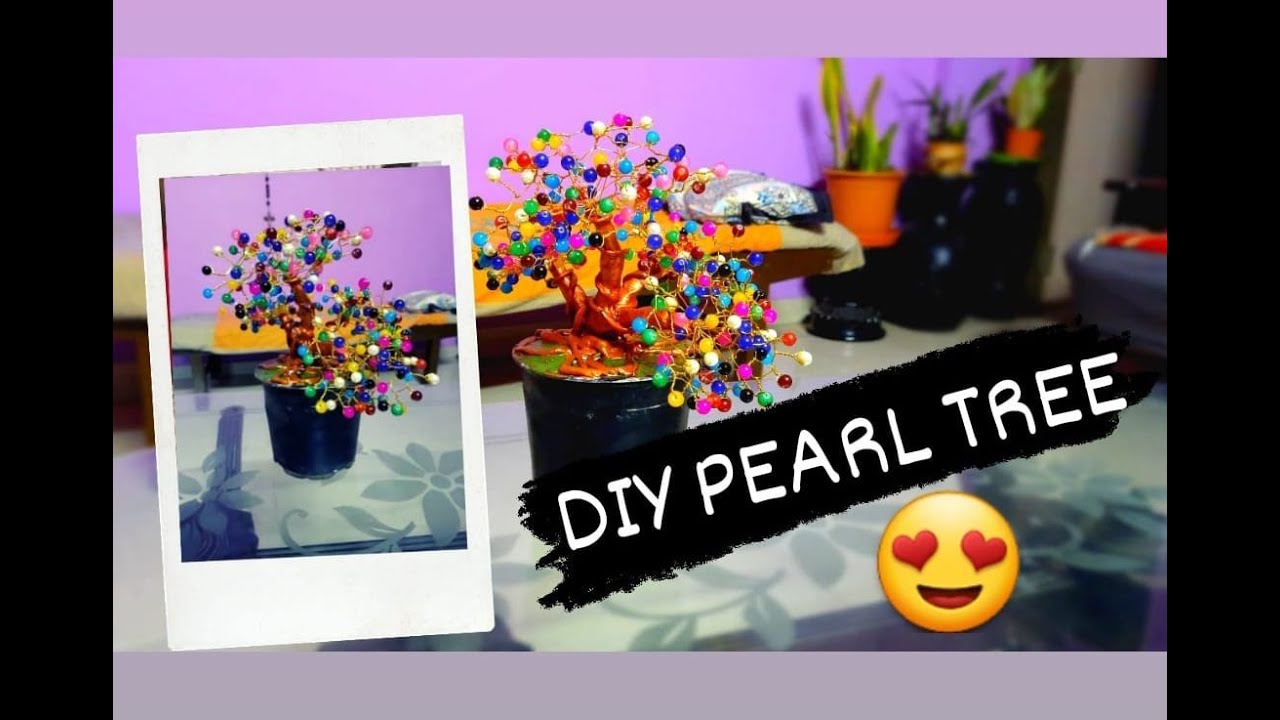 DIY Easy Making pearl tree🥰 YouTube