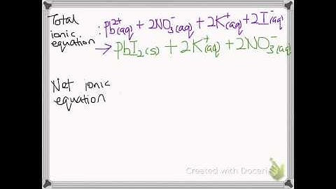 Writing Ionic Equations 1