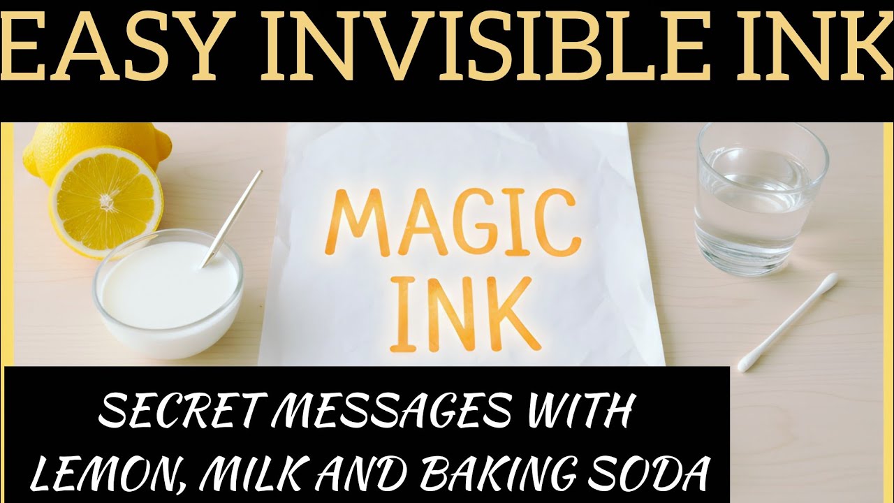 4 Ways to Make Invisible Ink | Science Experiment | Making Invisible ...