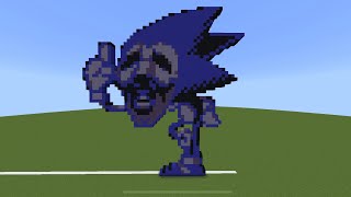Sonic(majin) - how to build pixel art - minecraft