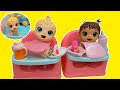 Baby Alive Twin baby dolls Morning Routine feeding and changing