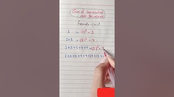 sum of consecutive odd number Tricks #Shorts
