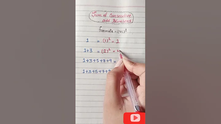 sum of consecutive odd number Tricks #Shorts