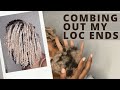 Combing out the ends of my locs!! Natural Goddess Locs | Goldey Loc