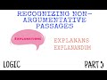 Logic: Unit 2- Recognizing Non-Argumentative Passages | In Thok Nath