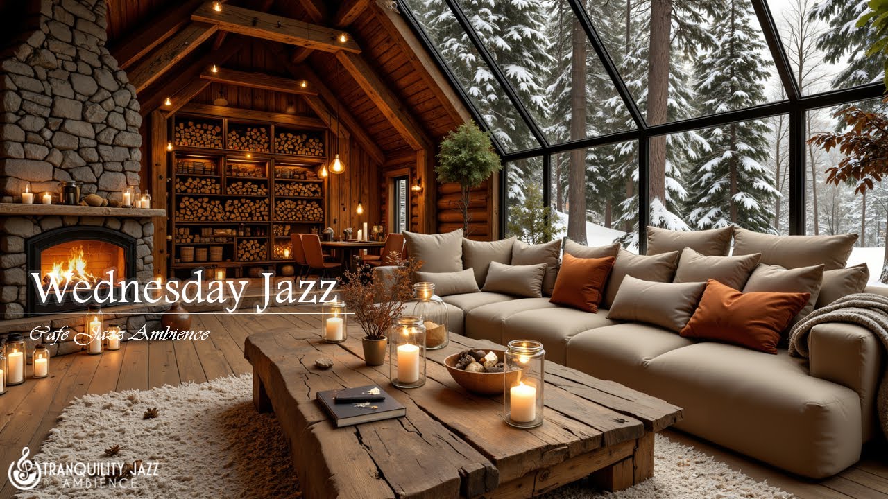 Wednesday With Gentle Jazz in a Cozy Cafe Ambience | Relaxing Winter Jazz Music for Study, Work