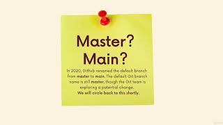 The Master Branch Or Is It Main