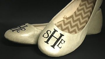 Monogrammed Shoes with HTV and Cricut Explore