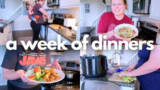 A WEEK OF EASY DINNERS | what i made for dinner this week while trying to lose weight postpartum