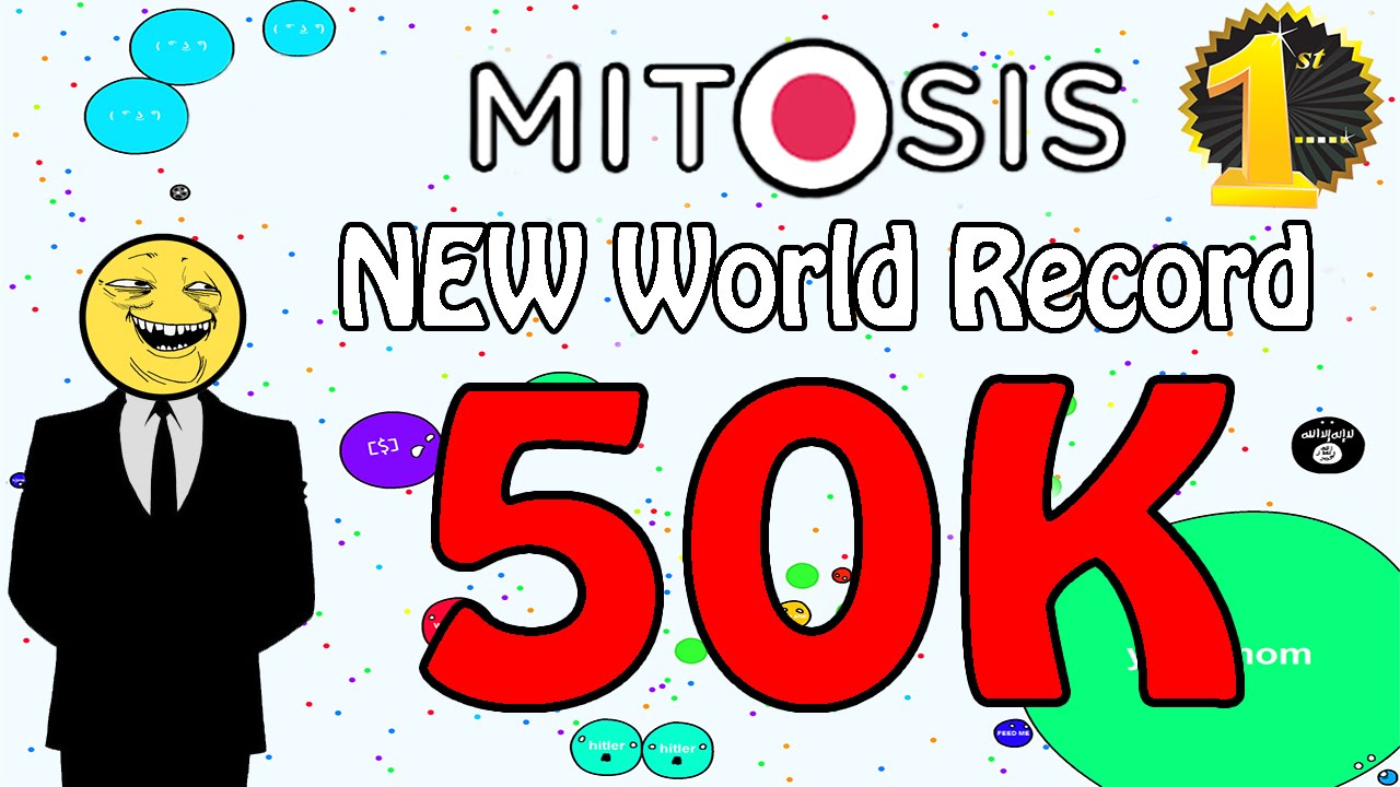 leadership Illusion assist Mitosis - New World Record - 50k Score - Epic vídeo - Mongosis - New Agario  - YouTube