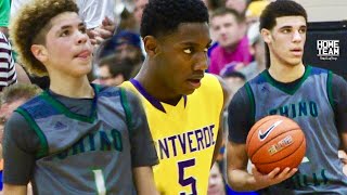 LaMelo, Gelo & Lonzo Ball Vs. RJ Barrett & Anfernee Simons! Goes Down To The Wire