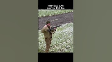 WWII M1918A2 BAR Slow vs. Rapid Fire Demonstration