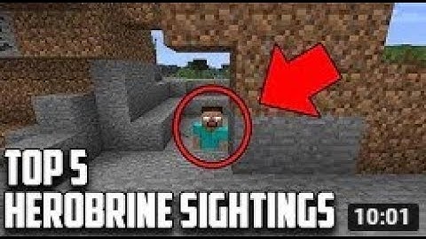 TOP 5 REAL HEROBRINE SIGHTINGS IN MINECRAFT (Scariest Minecraft Herobrine Sightings)