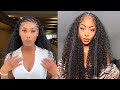 Feed in Braids with a Curly Weave | Stitch Braids with a Quick Weave