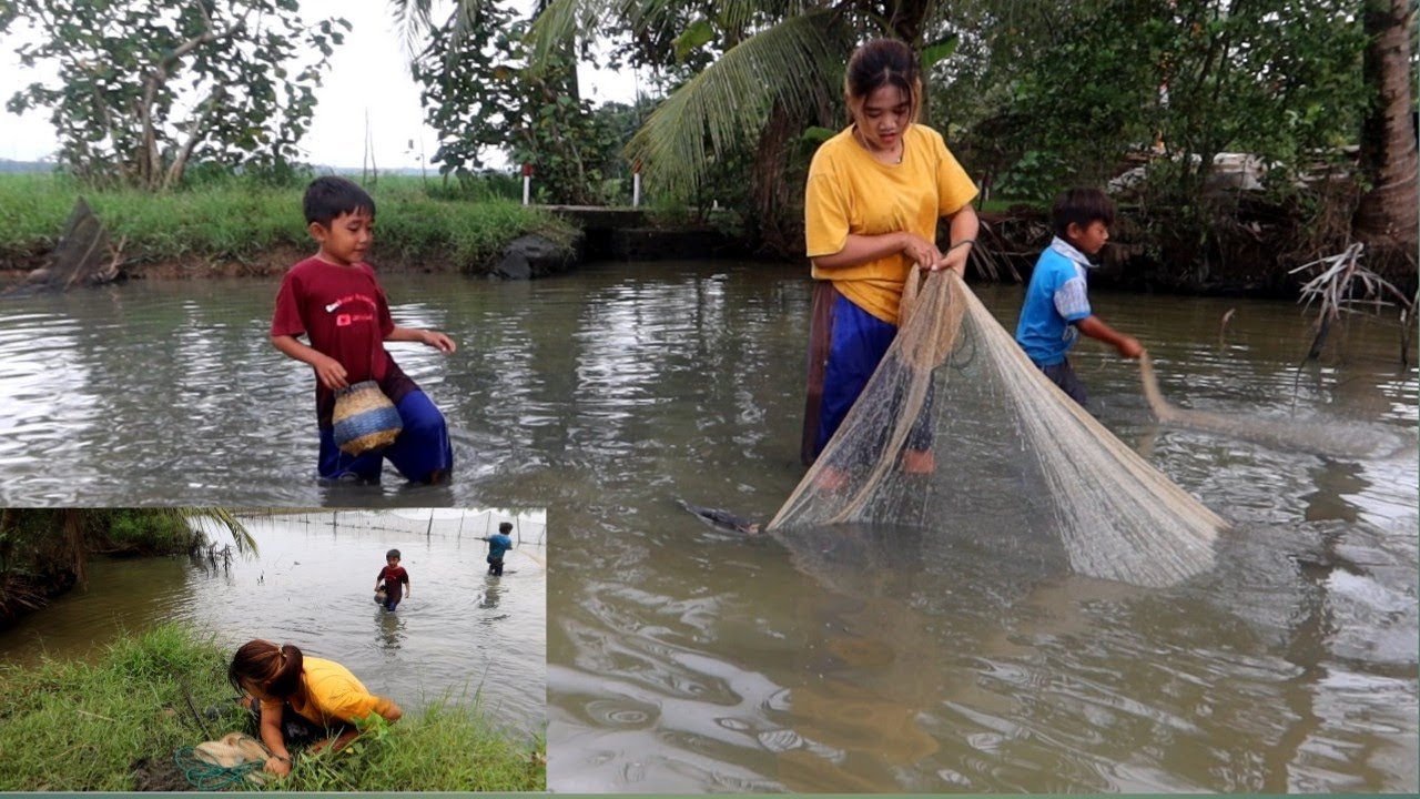 jala di lokasi sleweran ikan kumpul jadi satu || pundak mau patah sampe jatuh bangun