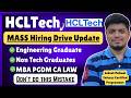 🔥HCLTech MASS Hiring 2026 Update | Don't do this Mistake | One-Time Application! |GET, GT, PG Hiring