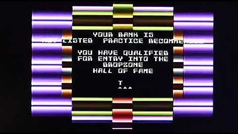 Dropzone on Atari 8 bit / 65XE. Gameplay & Commentary