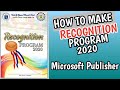 How to make  School Program Invitation/Invitation Card/Recognition-Graduation Program (MS Publisher)