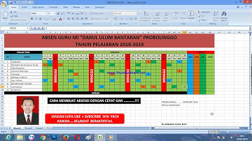 Aplikasi Membuat Absensi Guru Secara Otomatis di Microsoft Excel