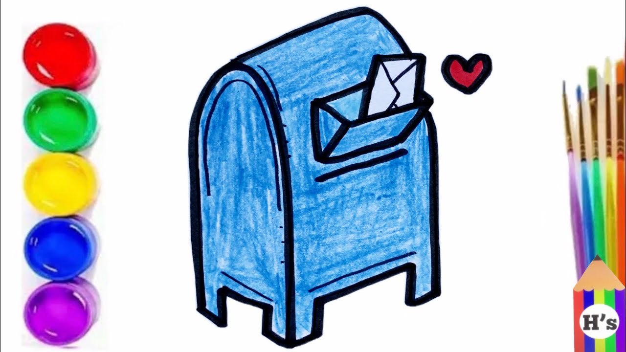 How To Draw a Mail Box | рисование почтыкоробочка для детей | chizilgan ...