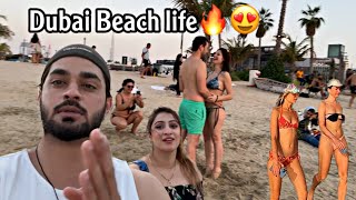 Dubai Beach life 🏖️🔥#trending #dubaibeach #dubai #dubailife #mrarbazpatel