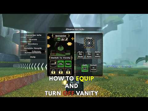 How To Equip Items And Turn On/Off Vanity In Roblox The Veil!