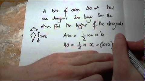 Finding the diagonals of a kite. IGCSE MATHS CAMBRIDGE