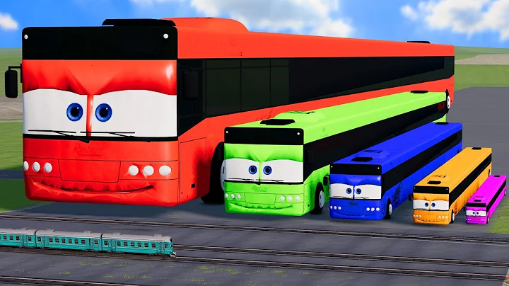 Big & Small Monster Truck VS Colorful Trap Portals in BeamNG.drive