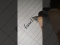 "Heartbeat" word in cursive writing style. #shorts #satisfying #handwriting #trending