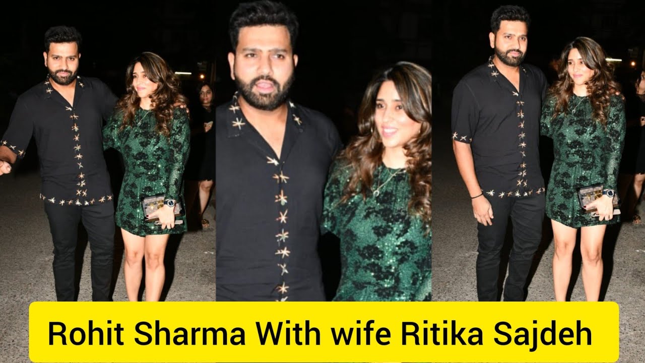 Hitman Rohit Sharma with Wife Ritika Sajdeh at His Pre Birthday Celebration In Mumbai