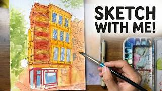 Real-Time Urban Sketching: Drawing a Philly Building