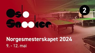 Semifinale Bord 2 - NM Snooker 2024 - 12. mai