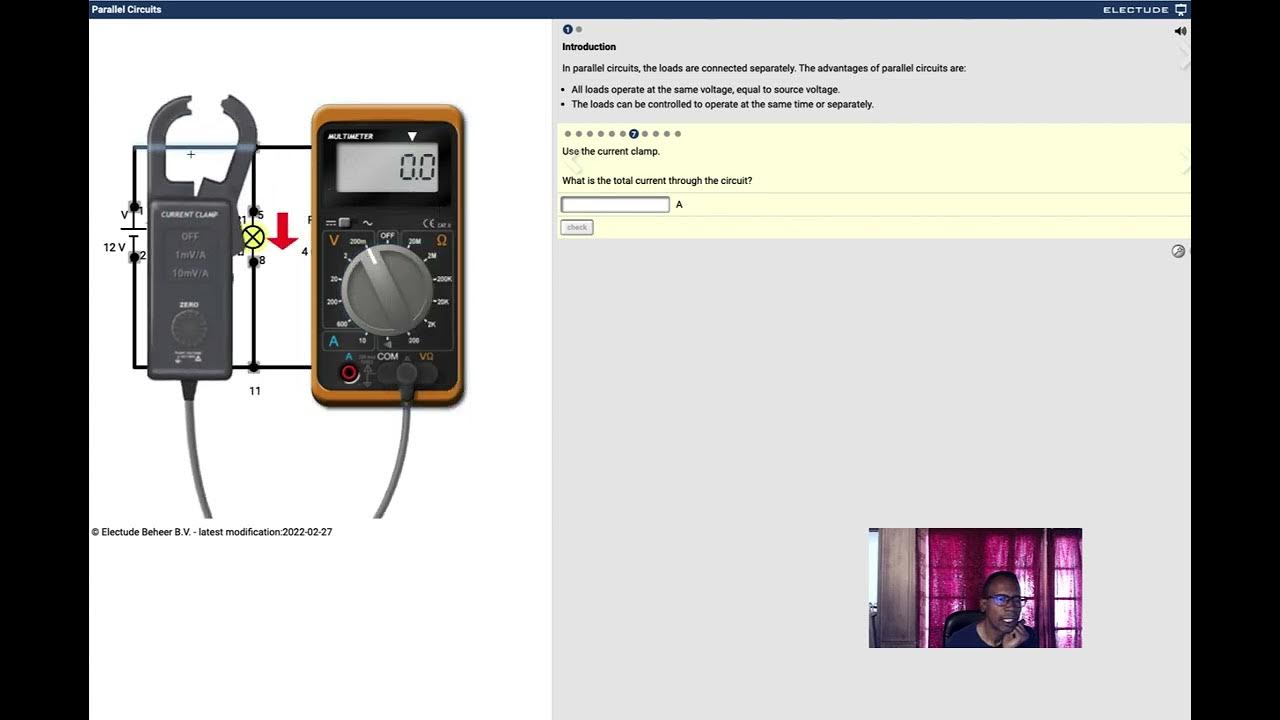 Electude Solution Understanding Parallel Circuits and using aa Amp