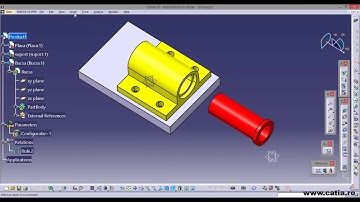 Parametrization of a simple assembly in CATIA v5 episode 1