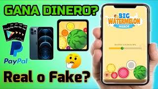 BIG WATERMELON MERGE paga? Aplicación para ganar dinero? Gran fusión de sandia paga? review. screenshot 3