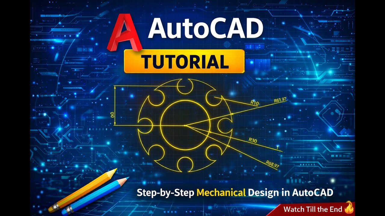 Mechanical Tutorial AutoCAD Mechanical Drawing Tutorial | Step-by-Step 2D Design - YouTube