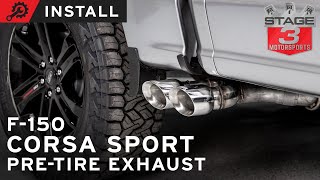 Corsa Sport Pre-Tire Exit Cat Back Exhaust Install / 2021-2022 F-150 EcoBoost V6